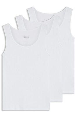 BOSS Tank top rib valkoinen