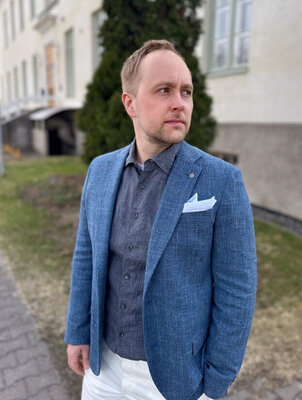 Cavaliere sininen irtotakki