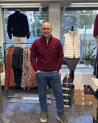 Gant Quarter-zip superfine lambswool
