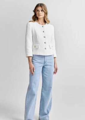 Andiata Lesley 2 valkoinen boucle-takki