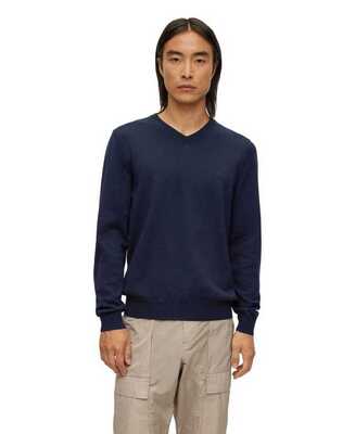 BOSS miesten merinoneule Baram-L, tummansininen