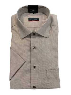 ETERNA lyhythiha kauluspaita modern fit beige