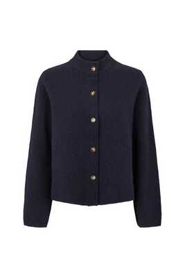 PBO napillinen neuletakki tummansininen