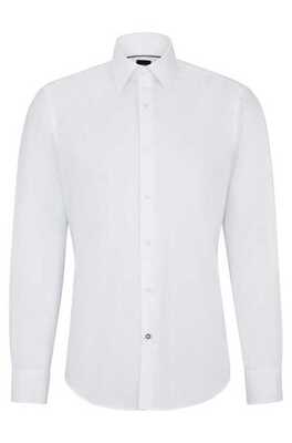 Valkoinen kauluspaita BOSS regular fit H-joe-kent