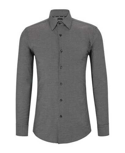 BOSS harmaa slim-fit kauluspaita