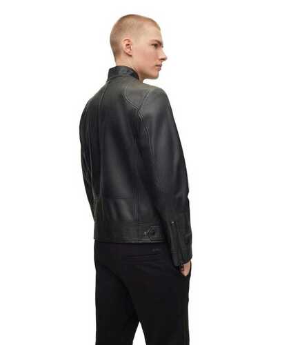 BOSS Miesten musta nahkatakki Malton