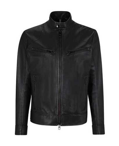 BOSS Miesten musta nahkatakki Malton