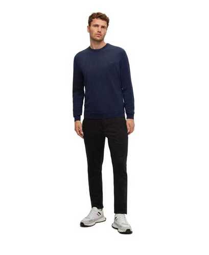 BOSS miesten tummansininen merinovillaneule