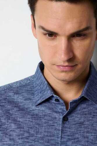 Desoto sininen jersey kauluspaita