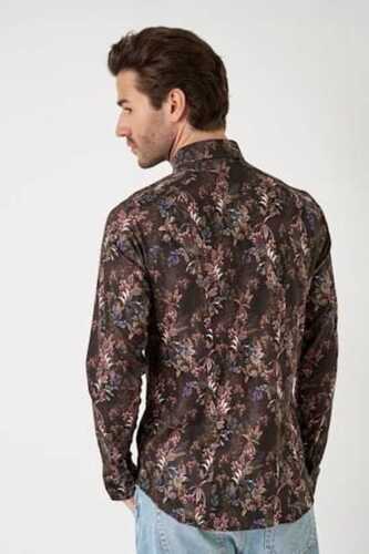 Desoto vihreä printti jersey kauluspaita