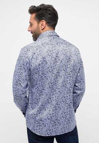 ETERNA printti kauluspaita modern fit sininen