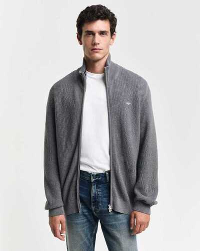 Gant harmaa puuvillaneuletakki