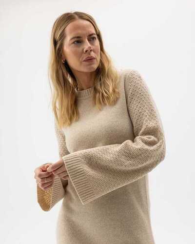 Holebrook Svea Dress neulemekko beige