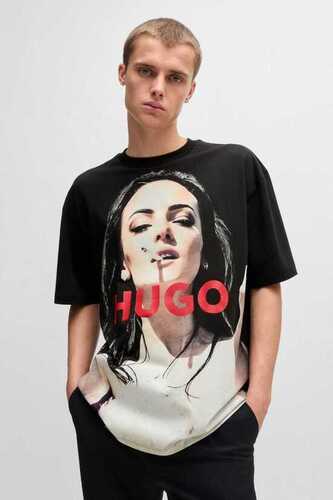 HUGO printti t-paita Duwelie musta