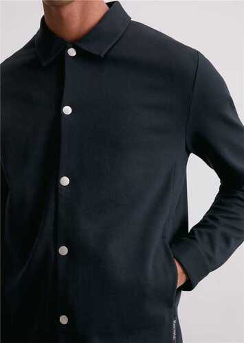 Miesten tummansininen jerseytakki