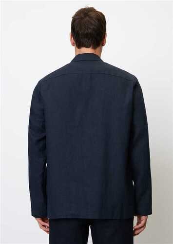 Miesten tummansininen pellavatakki