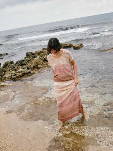 Musta nilkkamittainen neulehame Mos Mosh Hopi Plain Knit