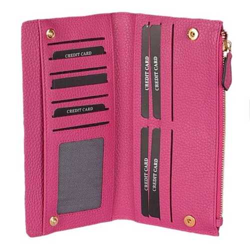 Naisten pinkki nahkalompakko