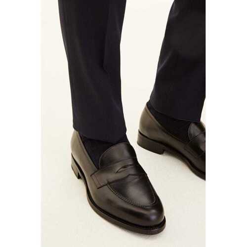 Oscar Jacobson denz trousers tummansininen puvunhousu