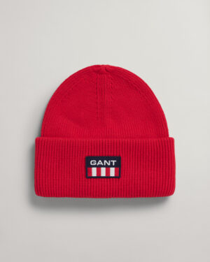 GANT pipo Retro shield beanie Ruby red