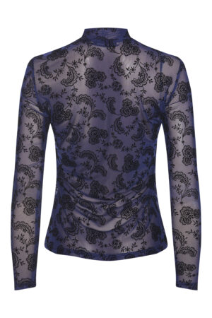 Rue De Femme Mesh roll neck trikoopaita sininen