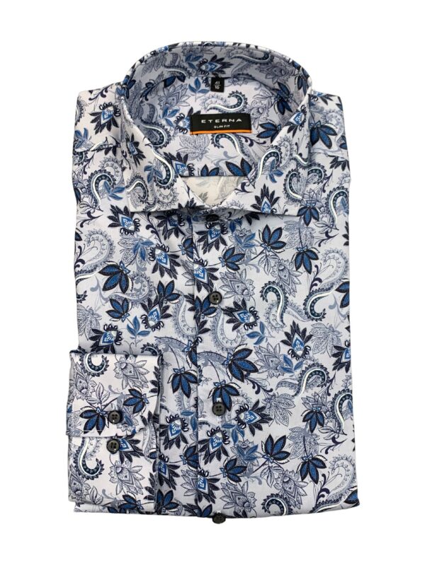 ETERNA slim-fit printti kauluspaita