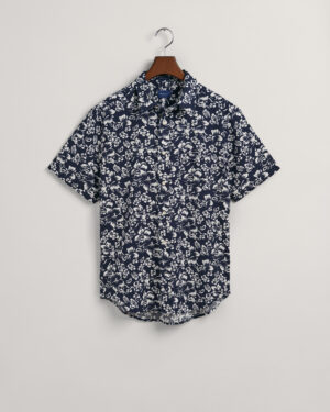 Gant lyhythiha kauluspaita Reg Floral cotton linen