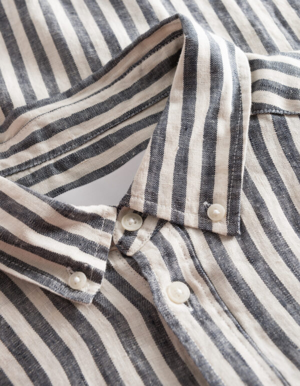 LES DEUX lyhythiha kauluspaita Kris Linen shirt - Image 3