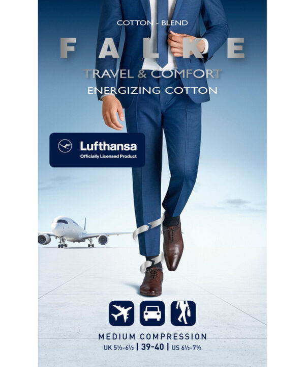 FALKE musta lentosukka Energizing cotton - Image 3