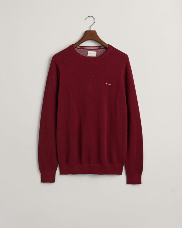 Gant viininpunainen puuvillaneule D1. Cotton pique