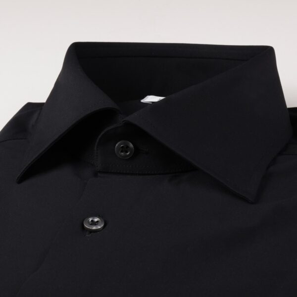 Stenströms musta Slimline Stretch-kauluspaita - Image 2
