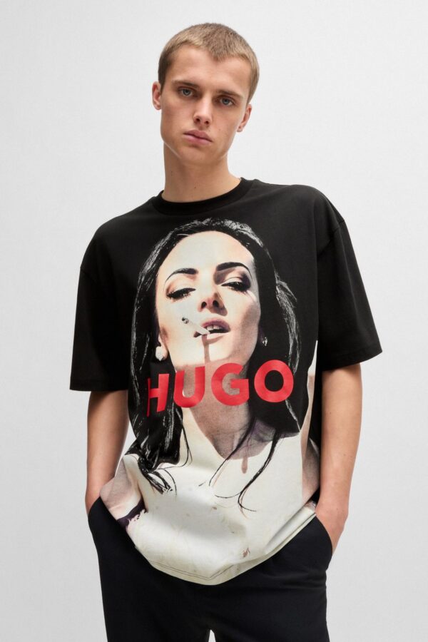 HUGO printti t-paita Duwelie musta - Image 2
