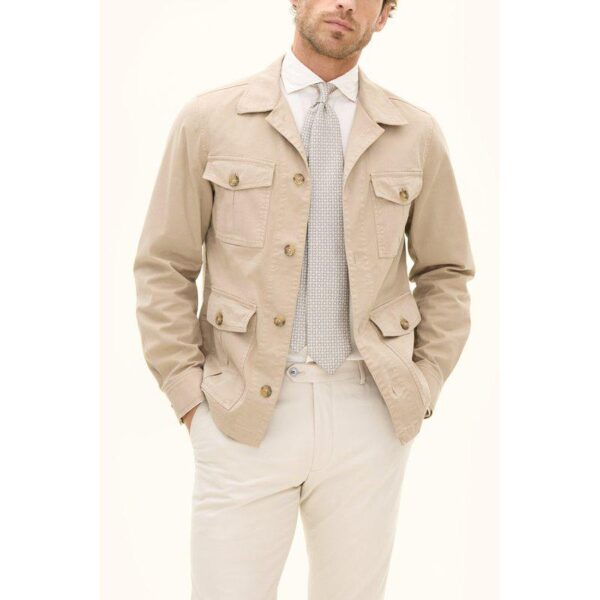 Safari shirt-jacket Oscar Jacobson beige - Image 4