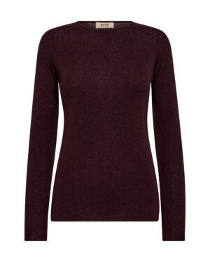 Mos Mosh ’bouch o-neck knit’ fudge merinoneule