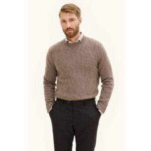 Oscar Jacobson Aston Roundneck’ ruskea